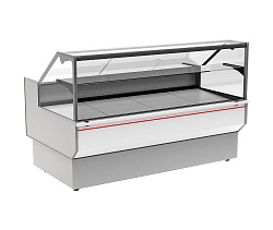 Витрина морозильная GC95 SL 1,5-1 (ВХСн-1,5 Carboma GC95) (0011-9003 боковины серые, декор белый) ПОЛЮС