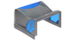 Крышка серебристая/синяя для CAB (F001,1/BB, F001,1/GMB)