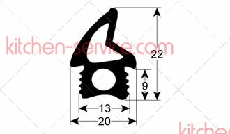 Уплотнитель дверной профиль 2763 для TECNODOM (FO4NEA0039)