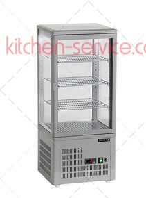 Витрина холодильная настольная кондитерская TEFCOLD UPD80 GREY серая