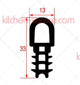 Уплотнитель дверцы духовки для MKN (7001013)