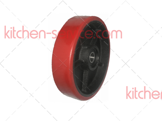 Колесо 200мм (красное) большегрузное без кронштейна опорное для рохли (1040) (1040200 V)