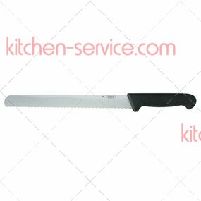 Нож для хлеба 30 см PRO-Line волнистое лезвие черная ручка P.L. PROFF CUISINE (KB-7566-300S)