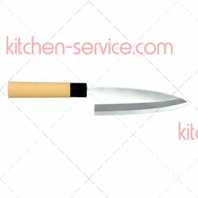 Нож японский Деба 18 см для разделки рыбы деревянная ручка P.L. PROFF CUISINE (JP-1191-180-CP-CP)