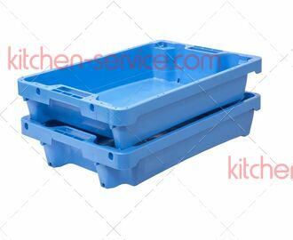 Ящик сплошной 600х400х125 мм, объем л, Filet box 7-10 blue, синий ТАРА