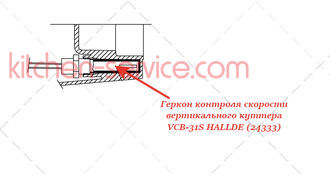 Геркон контроля скорости для вертикального куттера VCB-31S HALLDE (24333)