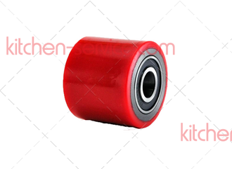 Колесо (красное) большегрузное без кронштейна малое для рохли 80х50мм (104080) (104080-50)