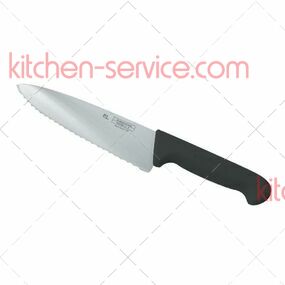 Нож поварской 20 см волнистое лезвие PRO-Line черная ручка P.L. PROFF CUISINE (KB-7501-200S)