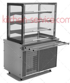 Витрина холодильная с дверками раздачи (3 полки) RCC22A City Челябторгтехника