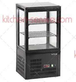 Витрина холодильная настольная кондитерская UPD60 BLACK черная TEFCOLD