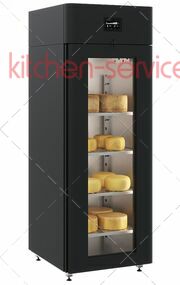 Шкаф холодильный CS107 Cheese черный, стеклянная дверь POLAIR