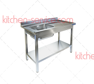 Стол приставной к посудомоечной машине СПМ-522/1207П (левый край) ТЕХНО-ТТ