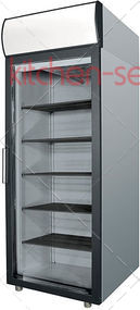 Шкаф холодильный со стеклом DM107-G (нержавеющий) POLAIR