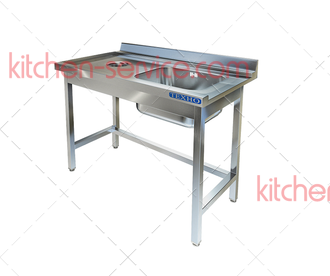 Стол приставной к посудомоечной машине СПО-522/1207П (правый край) ТЕХНО-ТТ