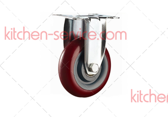 Колесо 100мм большегрузное полиуретановое неповоротное красный полипропилен (Medium) (5021100 PP)