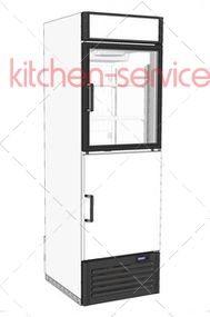 Шкаф холодильный Капри 0,5Н(СК) дверь стеклянная сверху, металл снизу МАРИХОЛОДМАШ
