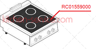 Поверхность стеклокерамическая для плиты PIN8_E9 TECNOINOX (RC01559000)