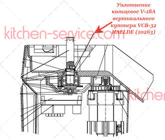 Уплотнение кольцевое V-18A для вертикального куттера VCB-32 HALLDE (10263)