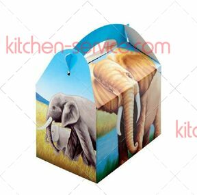 Коробка картонная для еды на вынос детская 17x16x10 см GARCIA DE POU (137.33)