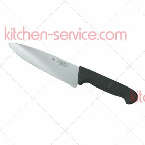 Нож поварской 25 см волнистое лезвие PRO-Line черная ручка P.L. PROFF CUISINE (KB-7501-250S)
