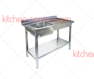 Стол приставной к посудомоечной машине СПМ-523/1207П (левый край) ТЕХНО-ТТ