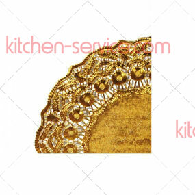 Салфетка ажурная золотая d14 см, металлизированная целлюлоза, 100 шт. GARCIA DE POU (305.05)