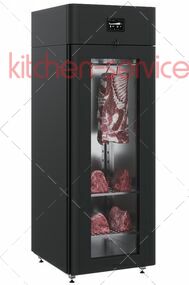 Шкаф холодильный CS107 Meat черный, стеклянная дверь, тип 1 POLAIR