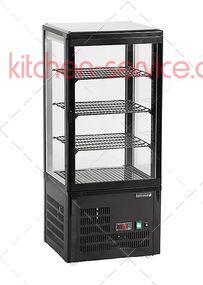 Витрина холодильная настольная кондитерская UPD80 BLACK черная TEFCOLD
