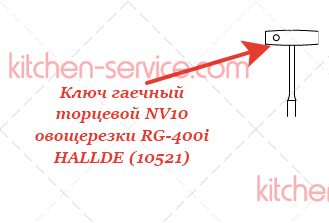 Ключ гаечный торцевой NV10 для RG-400i  Цилиндр подачи A HALLDE (10521)