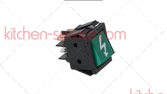 Двухполюсный кнопочный переключатель зеленый (LF3319160)