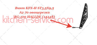 Винт KFX-H ST3,5X9,5 A2 70 для овощерезки RG-100/200/350 HALLDE (14248)