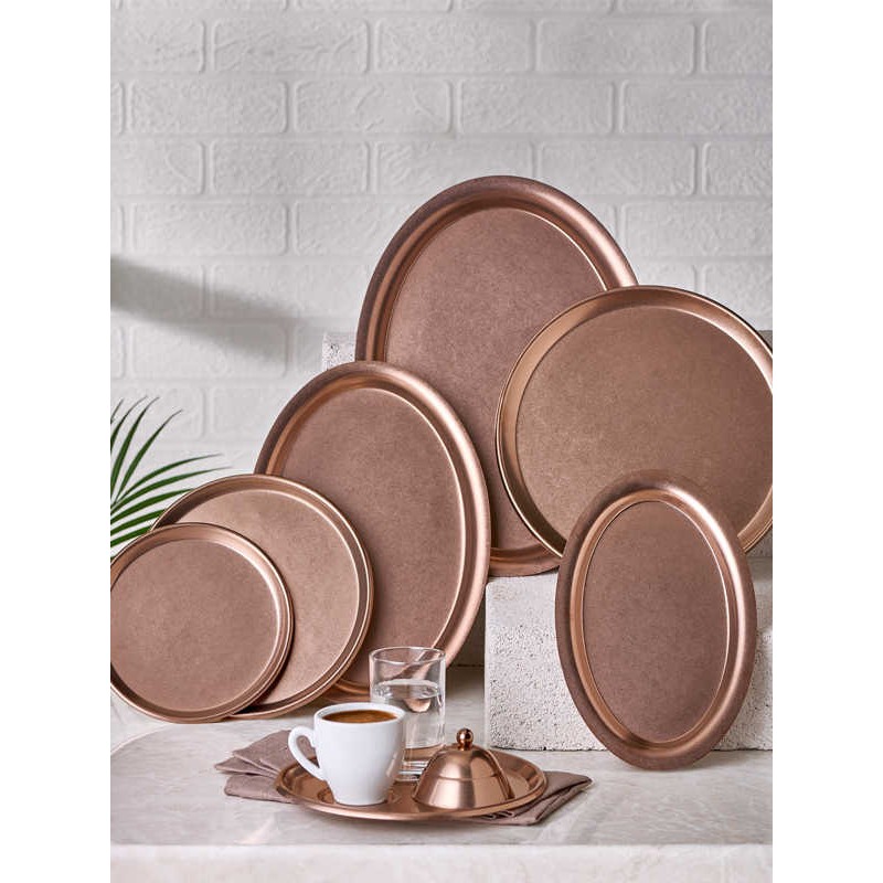 Поднос тарелка для подачи 18,5 см ретро медь NARIN Поднос тарелка для подачи 18,5 см ретро медь NARIN