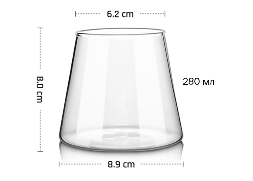 Стакан Олд Фэшн 280 мл 80 мм, термостекло Лотус MGline (77036) Стакан Олд Фэшн 280 мл 80 мм, термостекло Лотус MGline (77036)