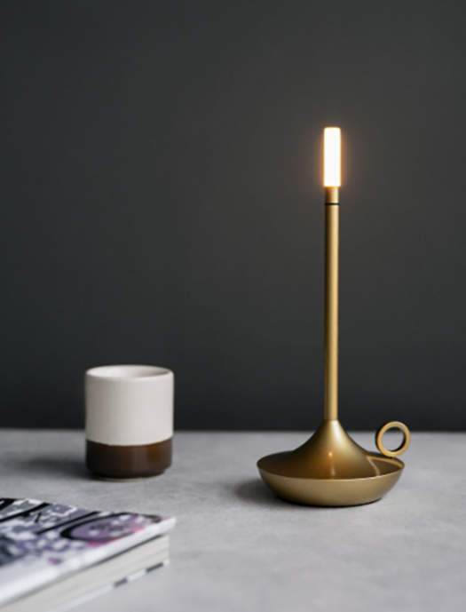 Лампа настольная беспроводная 25,5 см, 1 цвет, золотая LED CANDLE MGline Лампа настольная беспроводная 25,5 см, 1 цвет, золотая LED CANDLE MGline