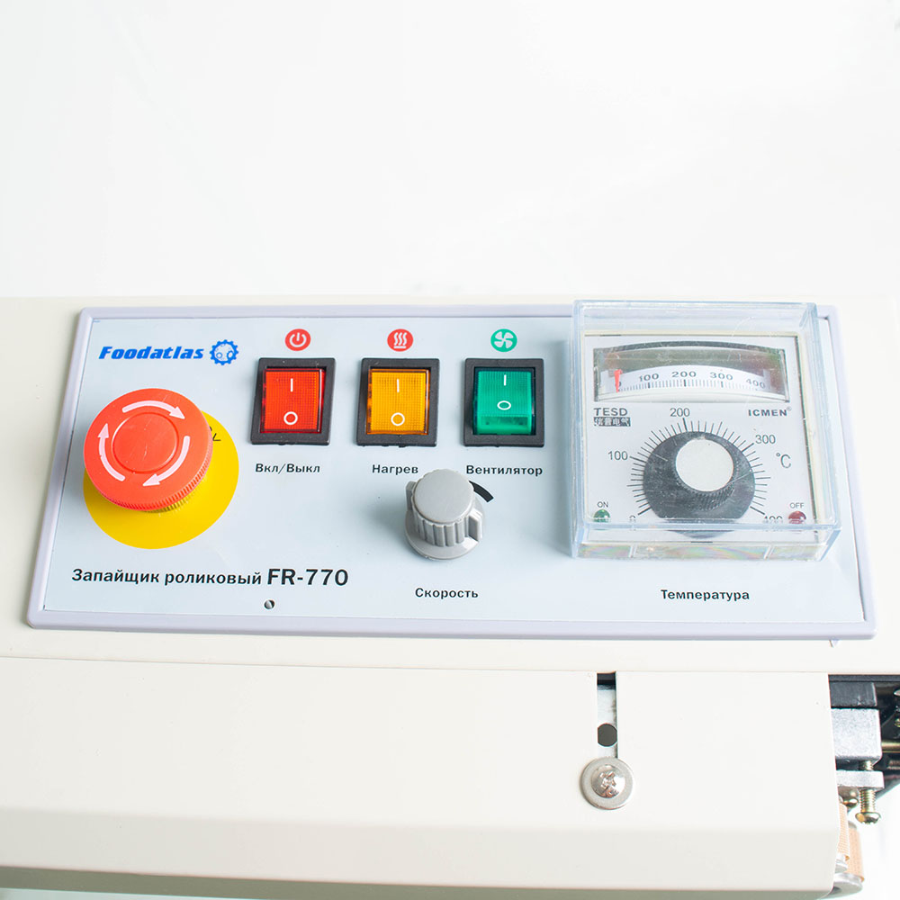 Запайщик роликовый FR-770 Pro горизонтальный FOODATLAS Запайщик роликовый FR-770 Pro горизонтальный FOODATLAS