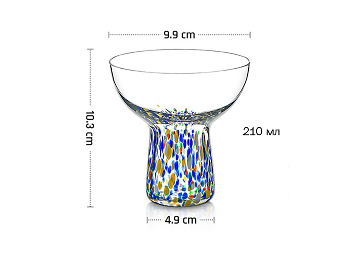 Бокал для коктейля 210 мл 103 мм цветной MGline (77028) Бокал для коктейля 210 мл 103 мм цветной MGline (77028)