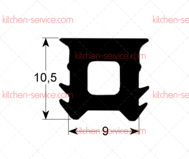 Уплотнитель дверной 1950 мм для печи (5011436) Уплотнитель дверной 1950 мм для печи (5011436)