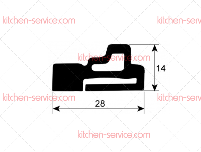 Уплотнитель дверной 700 мм для печи (3786062) Уплотнитель дверной 700 мм для печи (3786062)