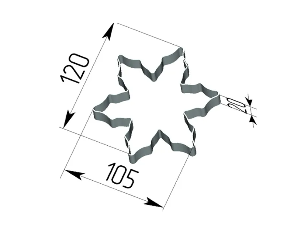 Форма кондитерская Снежинка для FOODATLAS (УТ000011675) Форма кондитерская Снежинка для FOODATLAS (УТ000011675)
