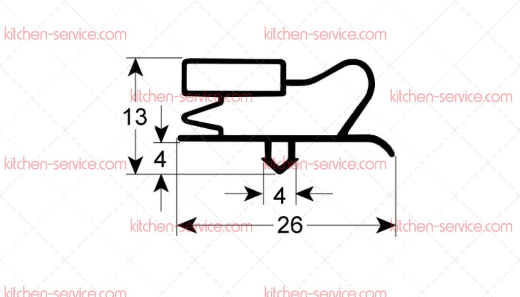 Уплотнитель вставной для CORECO (6010220007) Уплотнитель вставной для CORECO (6010220007)