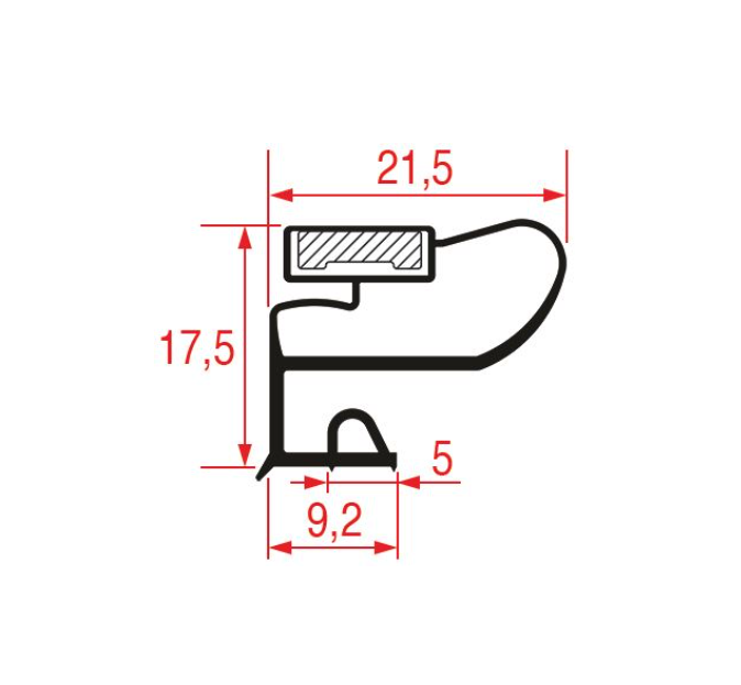 Уплотнитель изоляционный для панели ALPENINOX (0A8079) Уплотнитель изоляционный для панели ALPENINOX (0A8079)