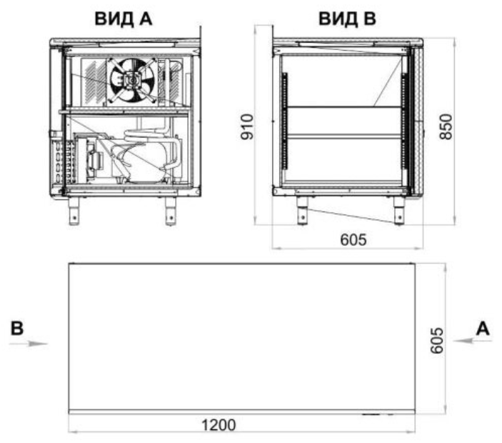 Стол холодильный TM2-03-G (без борта) POLAIR Стол холодильный TM2-03-G (без борта) POLAIR