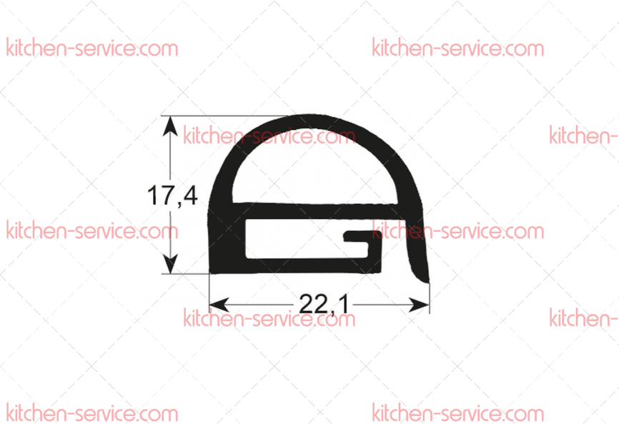Уплотнитель дверной 1300x760 мм для печи (5032423) Уплотнитель дверной 1300x760 мм для печи (5032423)