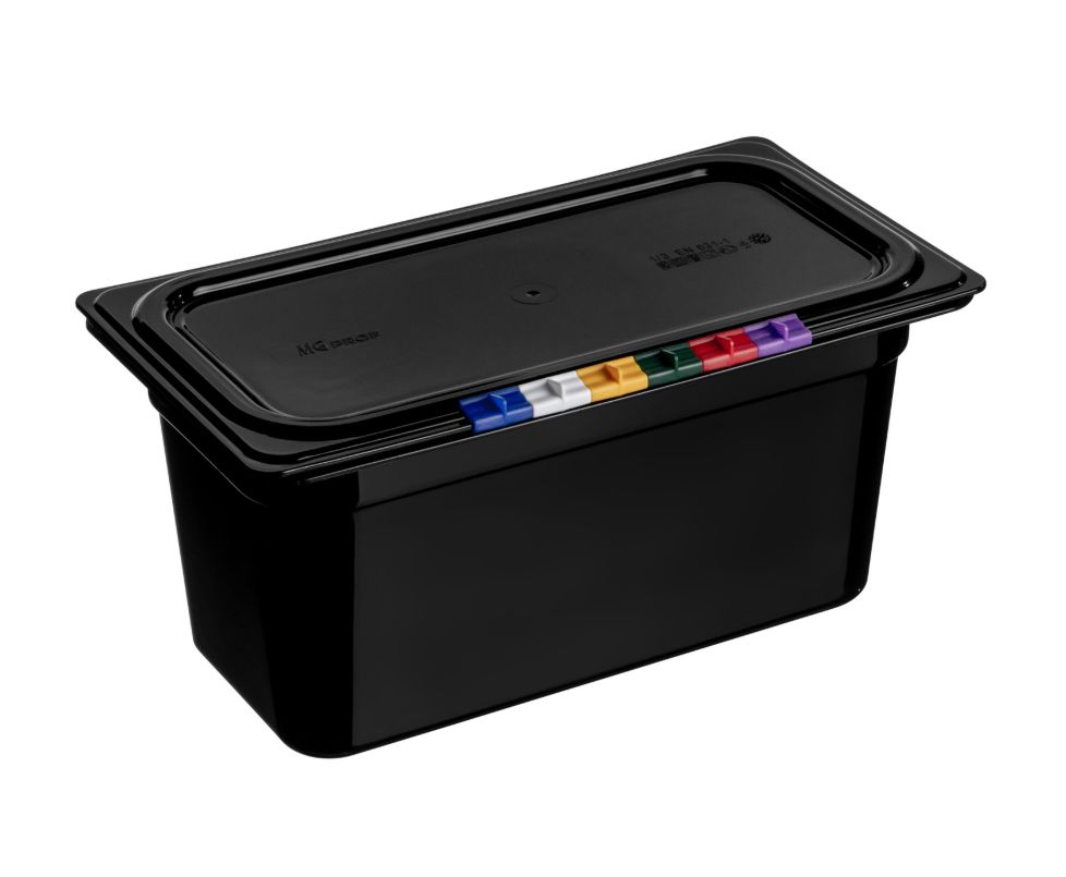 Гастроемкость черная 1/3 150 мм 325х176 мм 5,5 л полипропилен, с крышкой MGprof Гастроемкость черная 1/3 150 мм 325х176 мм 5,5 л полипропилен, с крышкой MGprof