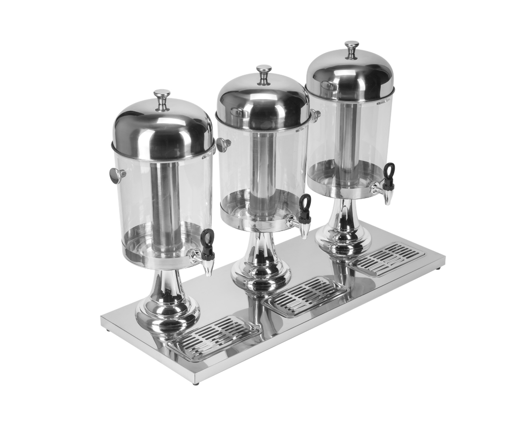 Диспенсер для соков, холодных напитков 3х 8 л 56 см колба пластик MGSTEEL Диспенсер для соков, холодных напитков 3х 8 л 56 см колба пластик MGSTEEL