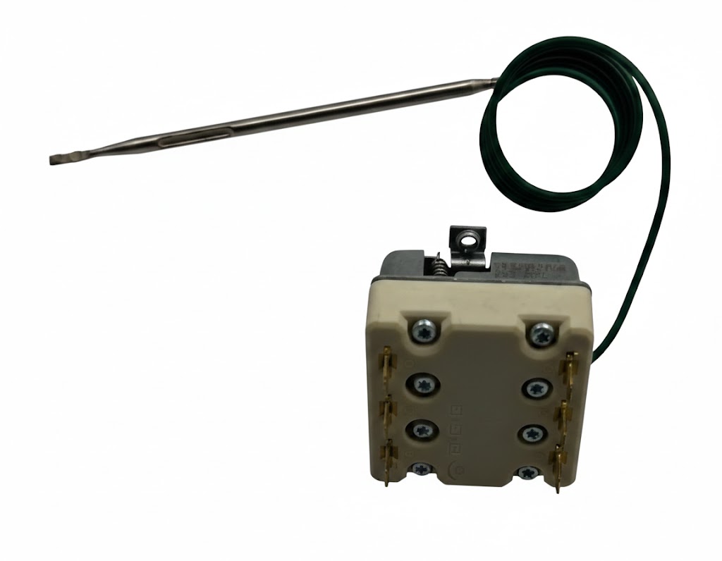 Термостат защитный 293°C трехполюсный, с предохранителем для печи Gala DEBAG (9192064) Термостат защитный 293°C трехполюсный, с предохранителем для печи Gala DEBAG (9192064)