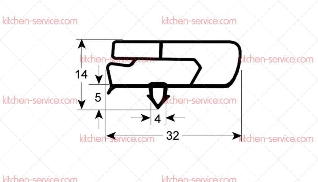 Уплотнитель вставной для CORECO (6045010142) Уплотнитель вставной для CORECO (6045010142)