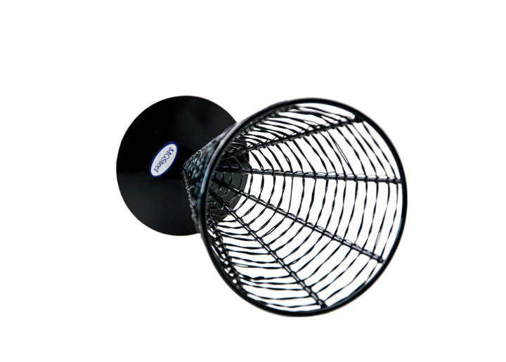 Корзинка для подачи коническая 130 мм, 900 мл, кованное железо, черная MGsteel Корзинка для подачи коническая 130 мм, 900 мл, кованное железо, черная MGsteel