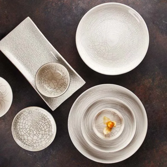 Тарелка 17см без полей керамика «День и ночь» DYMOV Тарелка 17см без полей керамика «День и ночь» DYMOV