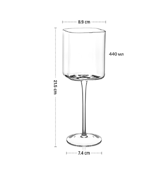 Бокал для коктейля 440 мл, 215 мм, хрустальное стекло Квадро MGline (77025) Бокал для коктейля 440 мл, 215 мм, хрустальное стекло Квадро MGline (77025)